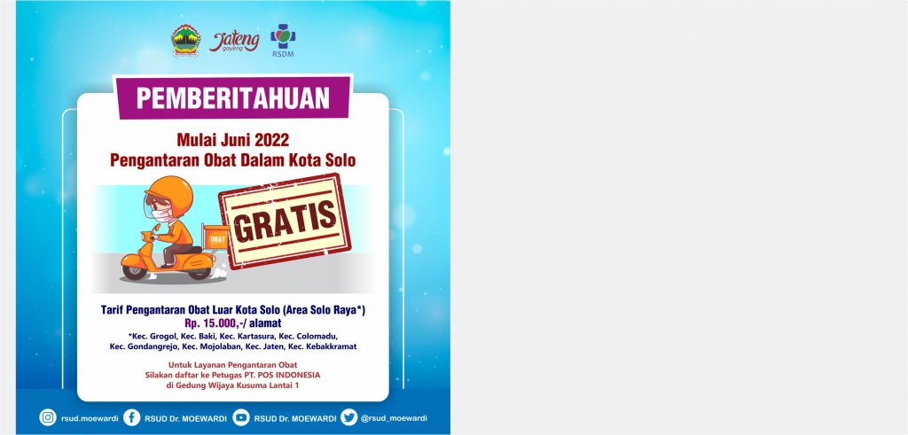 Mulai Juni 2022 Pengantaran Obat Dalam Kota Solo Gratis